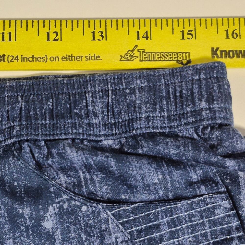 Jaanuu Navy Blue Textured Drawstring Scrub Joggers - Picture 7 of 15